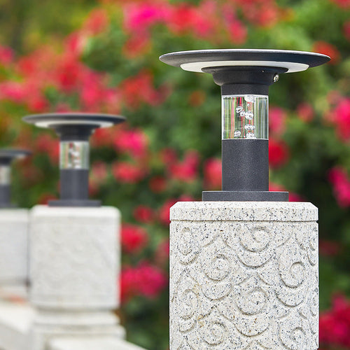 Solar wall lamp outdoor waterproof pillar lamp garden guardrail small
