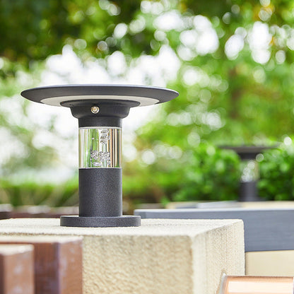 Solar wall lamp outdoor waterproof pillar lamp garden guardrail small